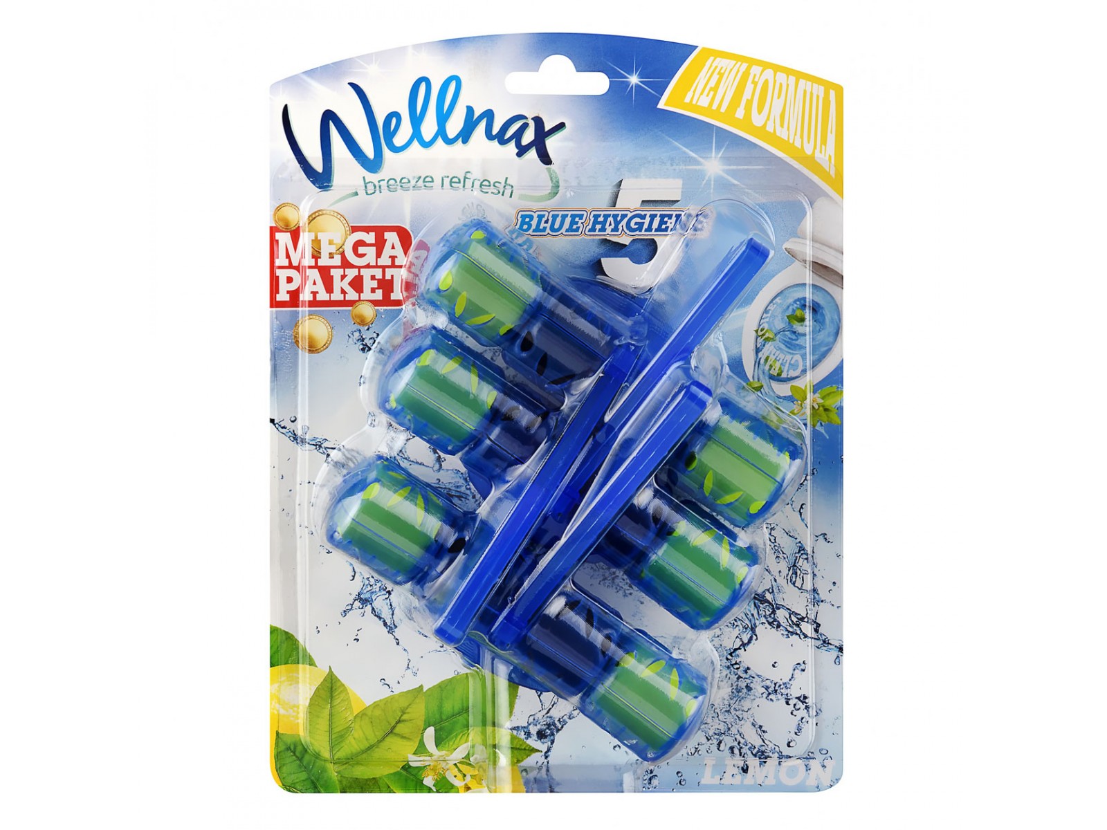 Sapun pentru vasul de toaleta Blue Water 3buc (Lemon) 3x50g Wellnax