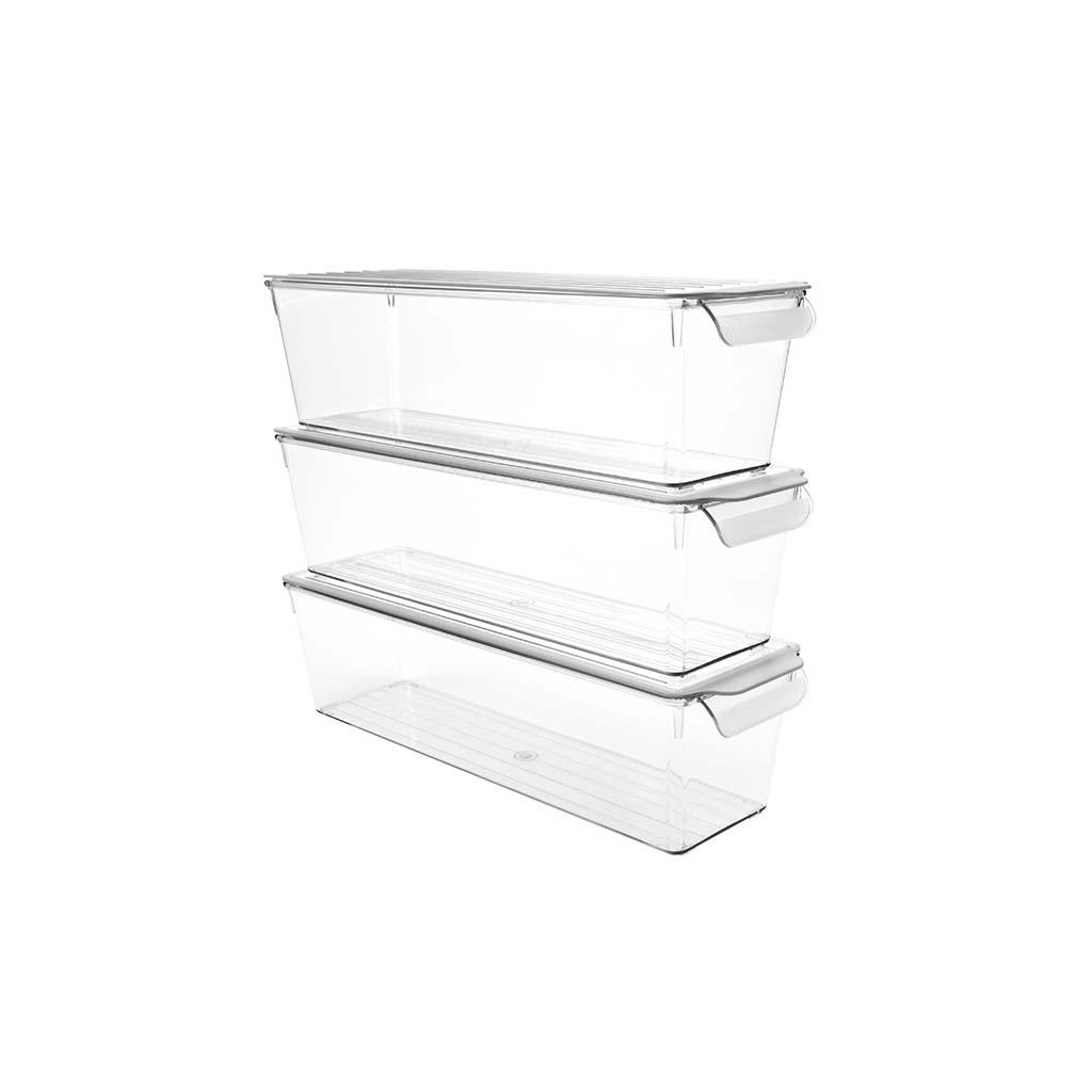 Organizator cu capac, pentru frigider DecoBella, Extra rezistent,  2 Litri