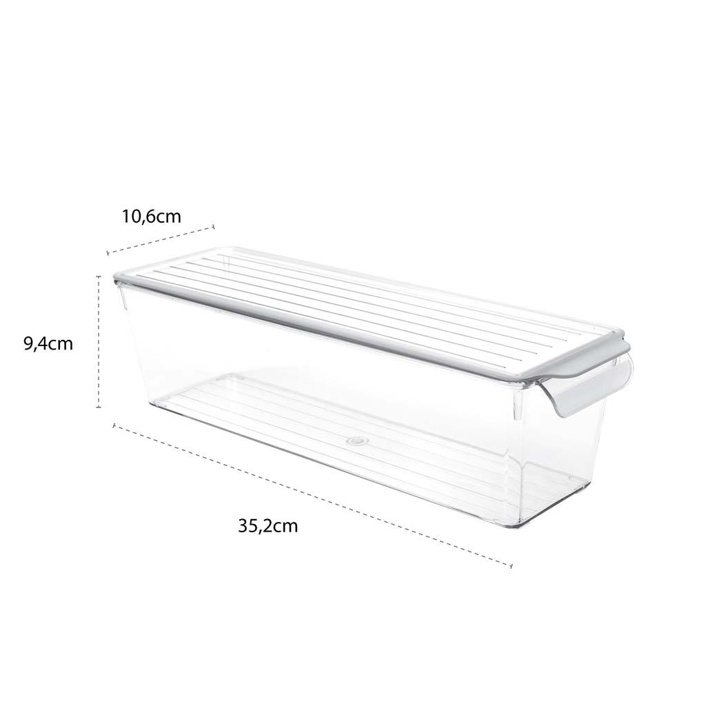 Organizator cu capac, pentru frigider DecoBella, Extra rezistent,  2 Litri