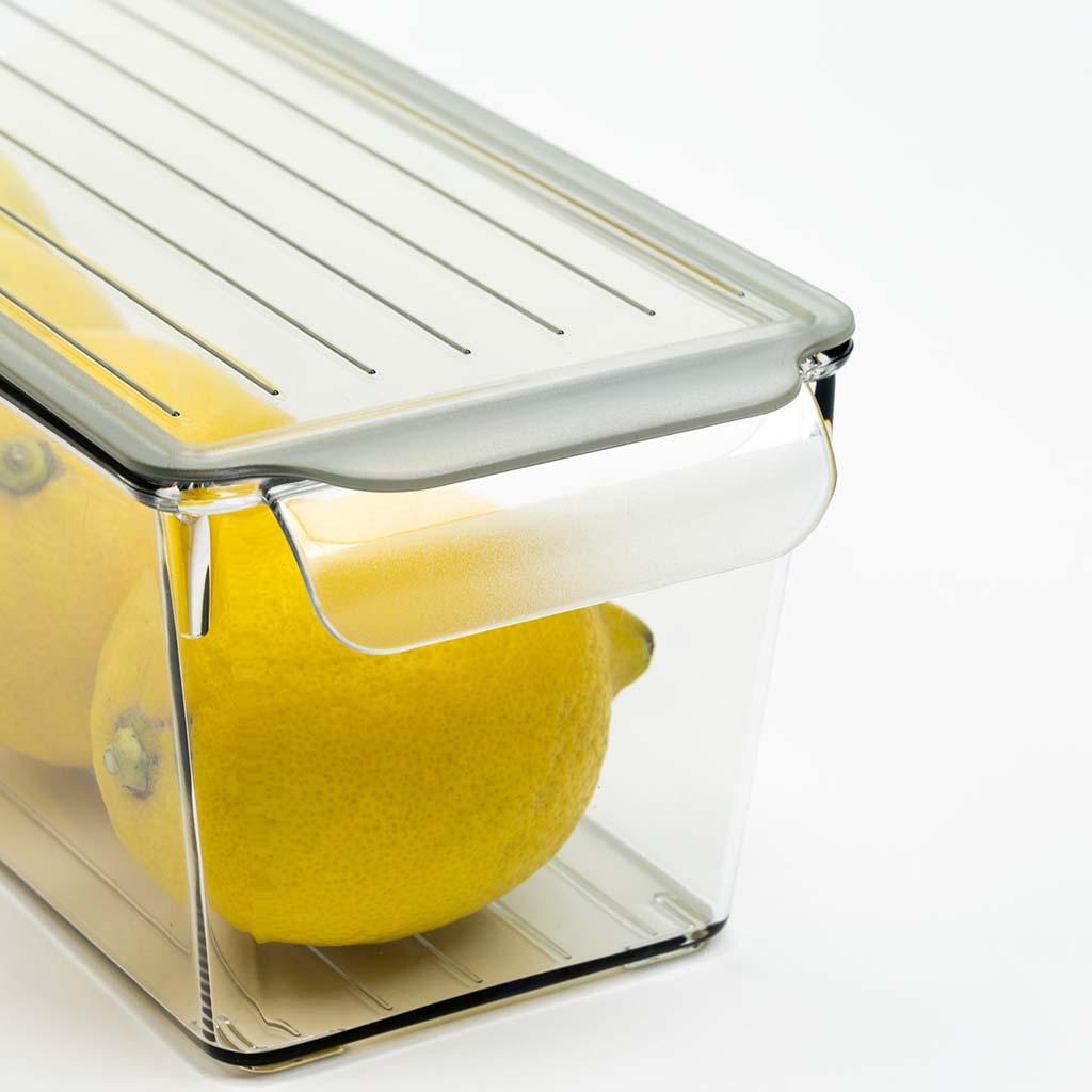 Organizator cu capac, pentru frigider DecoBella, Extra rezistent,  2 Litri