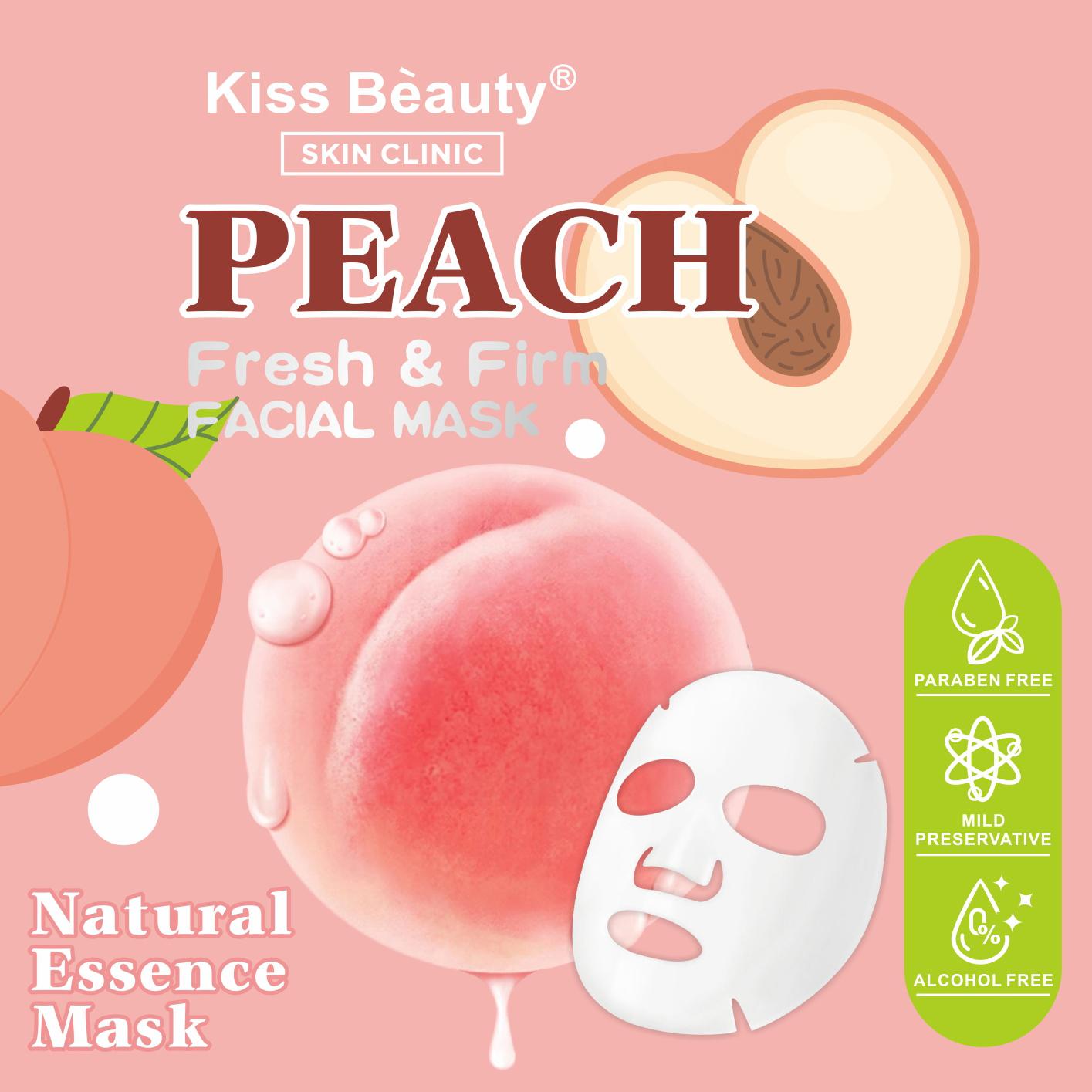 Masca pentru fata Kiss Beauty, Peach, improspatare si fermitate