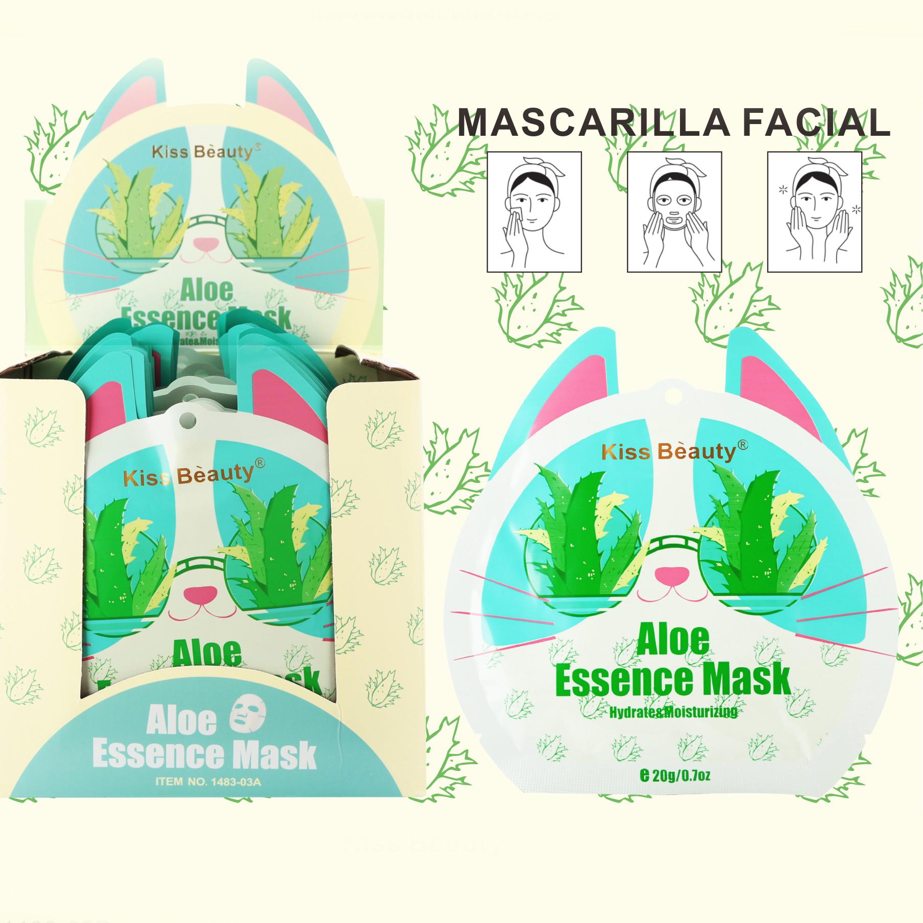 Masca pentru fata Kiss Beauty,  Aloe Essence, hidratare, 20gr