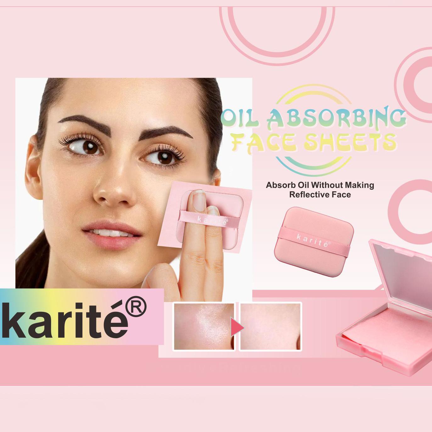 Servetele matifiante, cu oglinda, Karite, 100buc