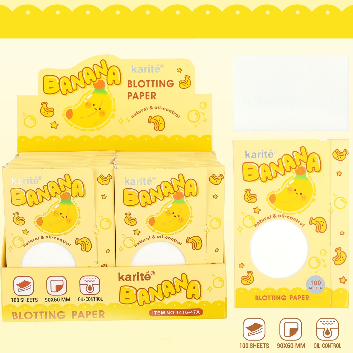 Servetele matifiante, Karite, Banana, 100 buc