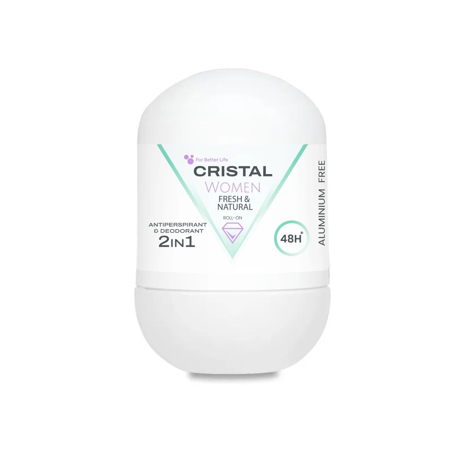 Antiperspirant CRISTAL women, Fresh&Natural, 48h, For Better Life, 50 ml