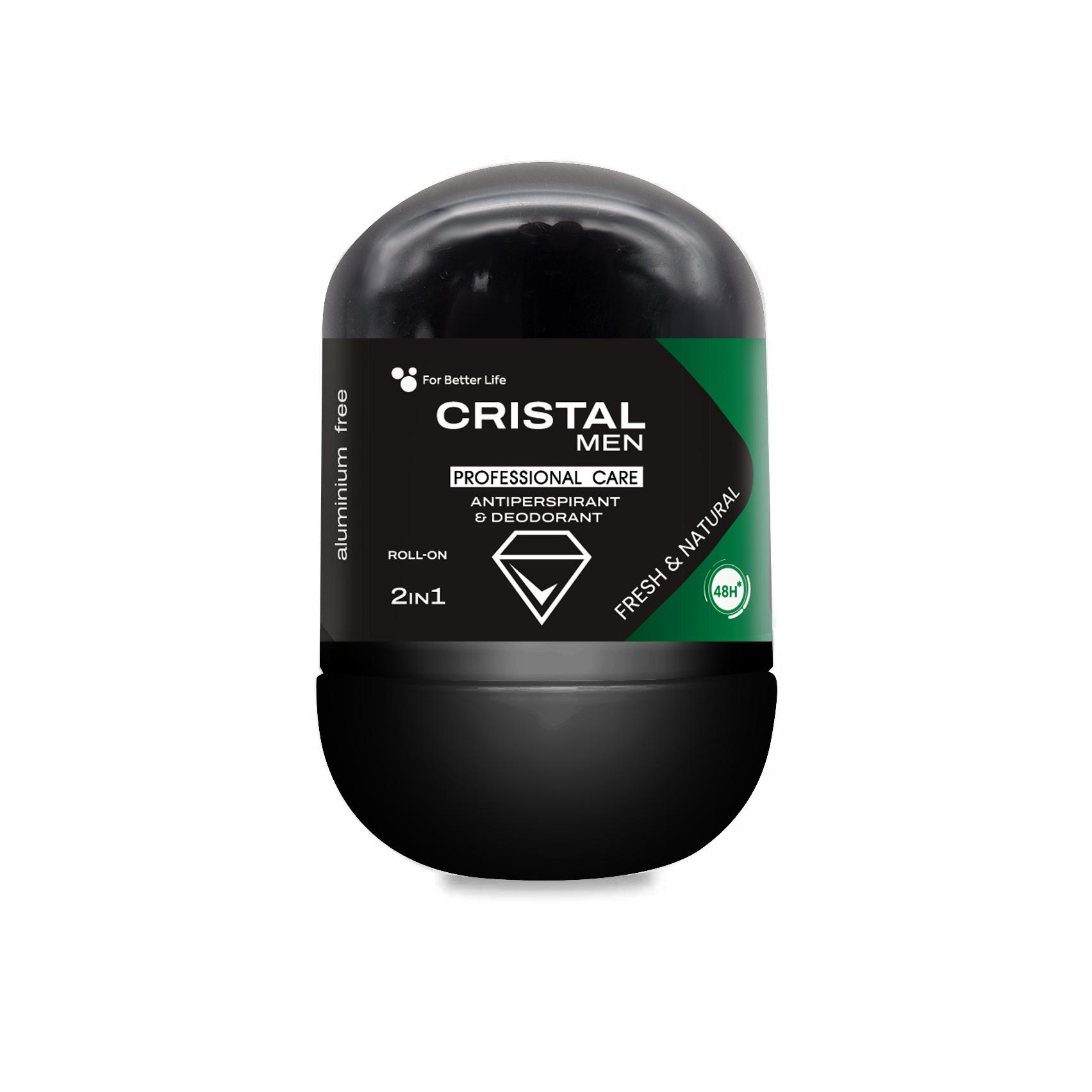 Antiperspirant CRISTAL men, Fresh&Natural, 48h, For Better Life, 50 ml