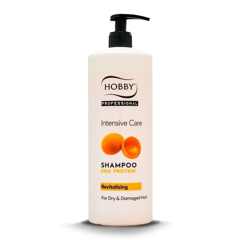 Sampon Hobby, pentru par uscat si deteriorat, Egg Protein, 1000 ml