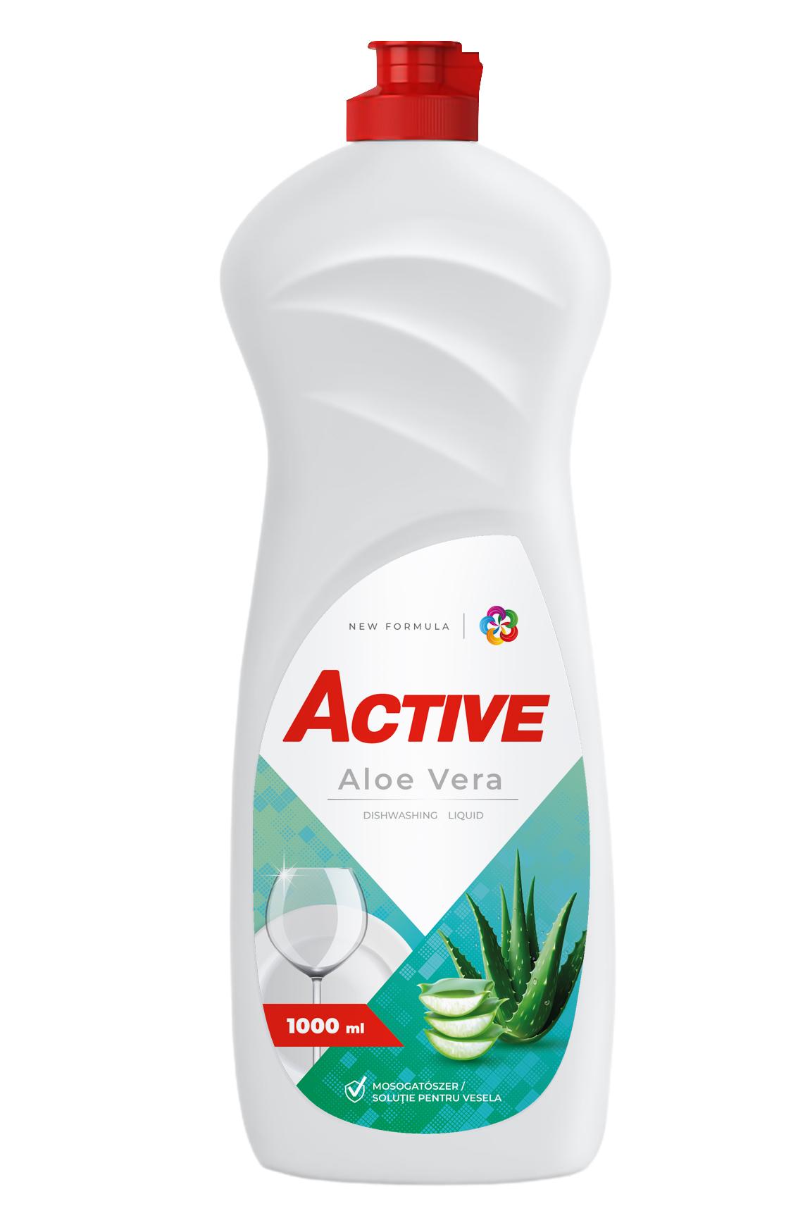 Solutie  pentru spalat vase Active, Aloe Vera, 1000 ml
