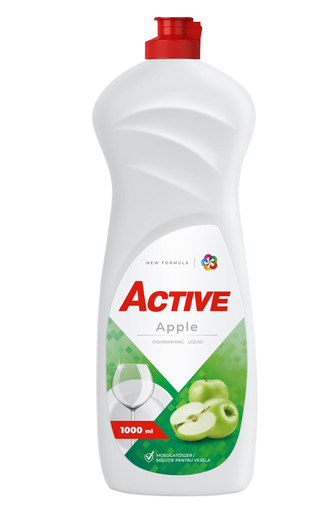 Solutie pentru spalat vase  Active, Apple, 1000 ml