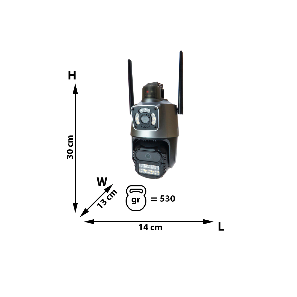 Camera de supraveghere video WI-FI, Smart Camera P11-6MP, rotativa