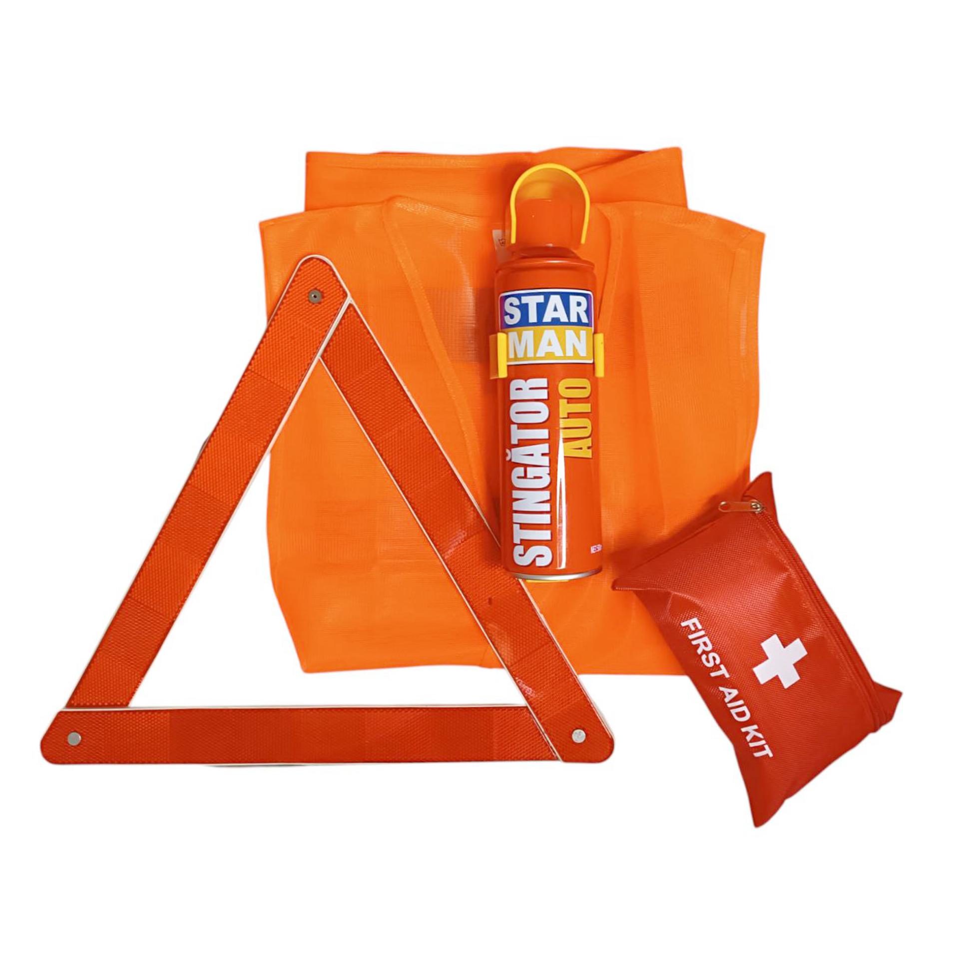Set auto cu stingator si trusa medicala /  Trusă șofer