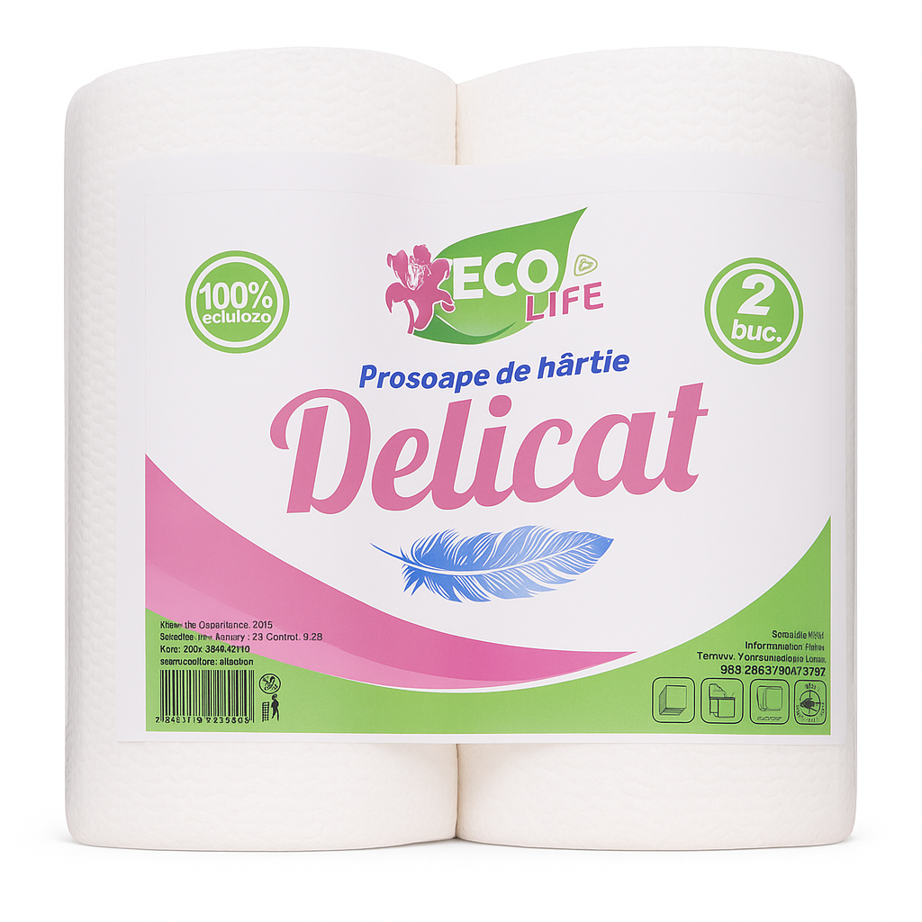 Prosop de hirtie Eco Life Delicat 240 foi / 2 straturi