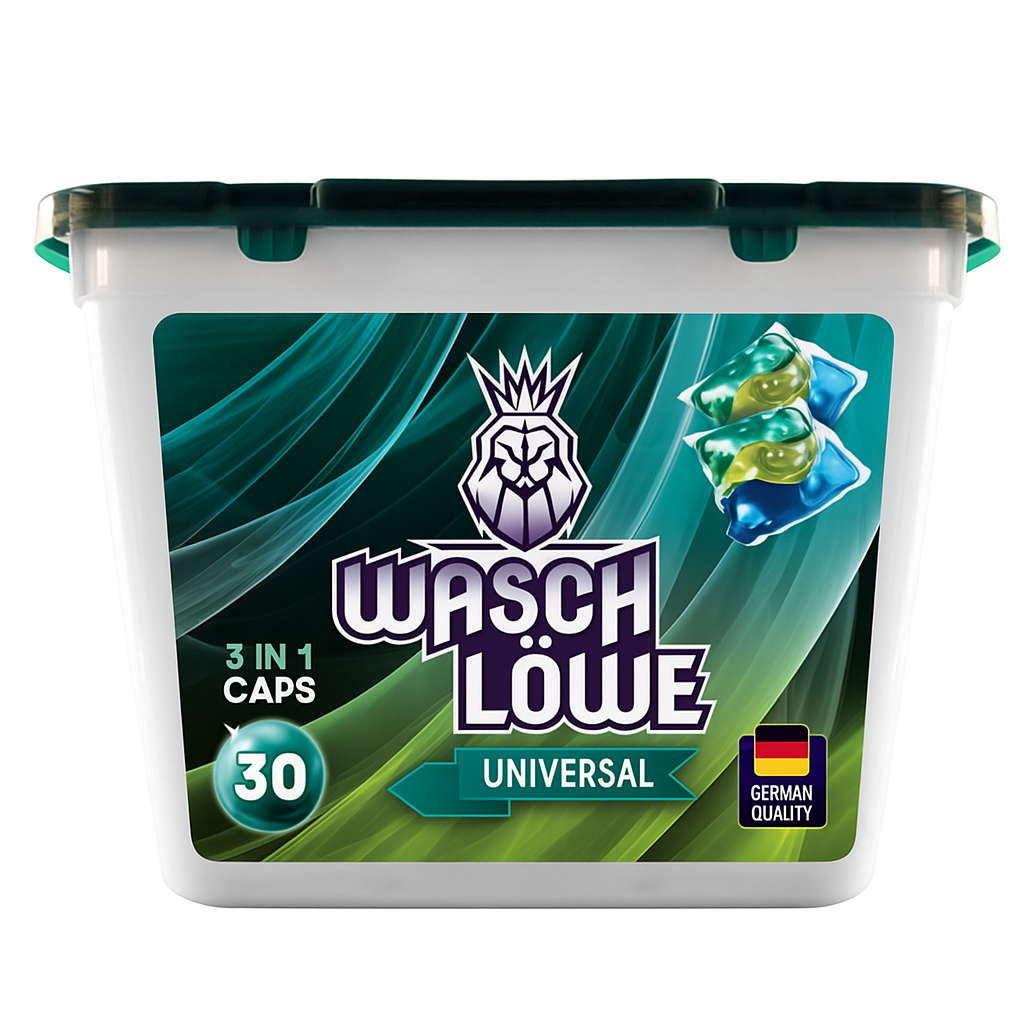 Capsule Wasch Lowe, pentru spalat rufe, universale 3 in 1, 15 gr x 30 buc