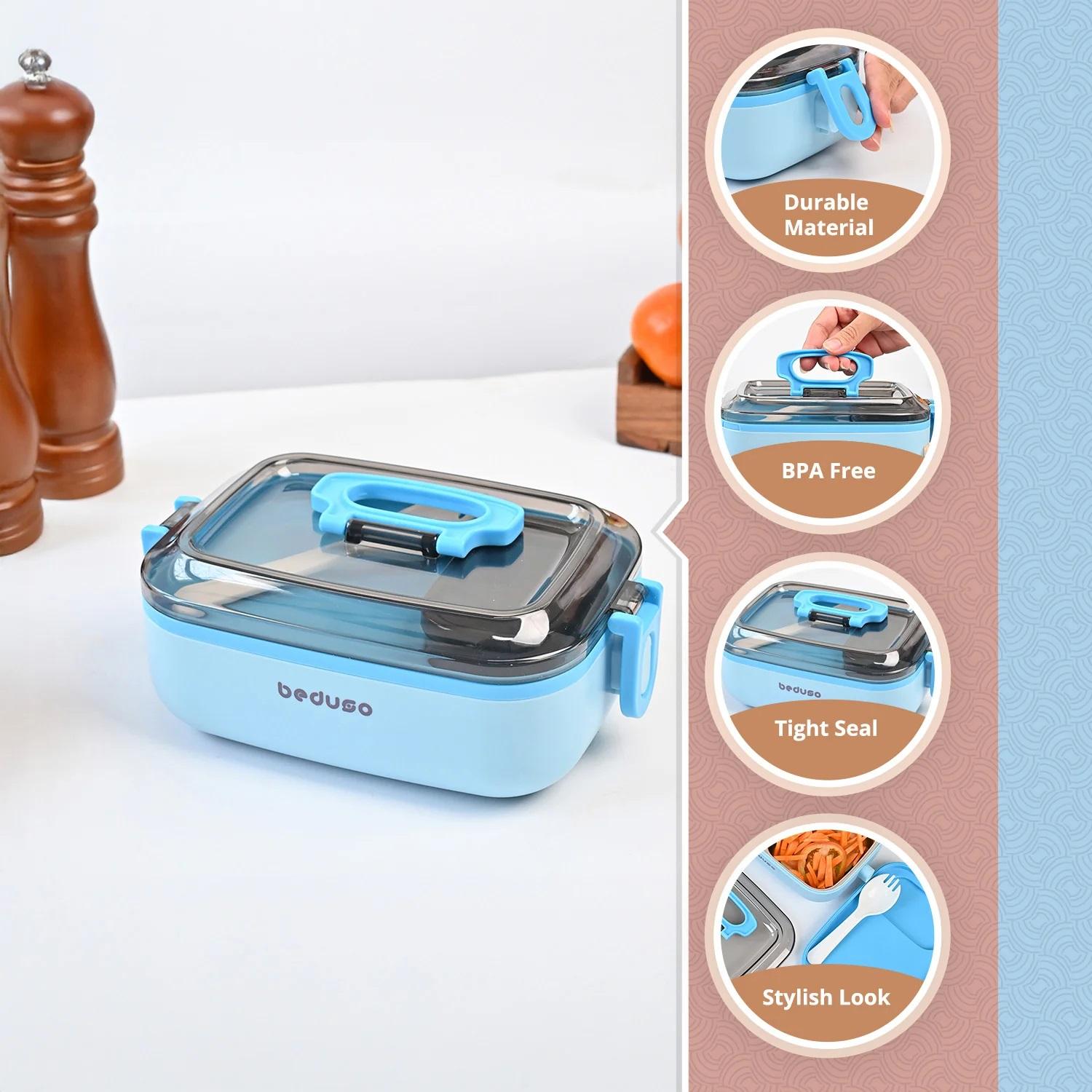 Caserola lunch-box cu furculiță Beduso