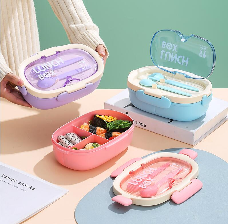 Caserola lunch-box cu furculiță Wonderful Life  (Light Blue / Pink)