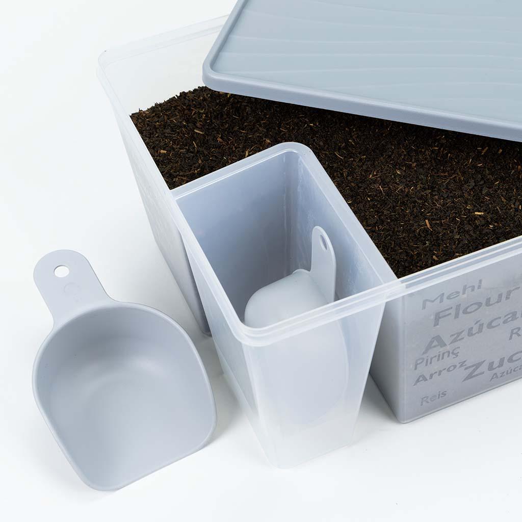 Caserola cu lingură pentru făină și alte cereale DecoBella CleanSpoons