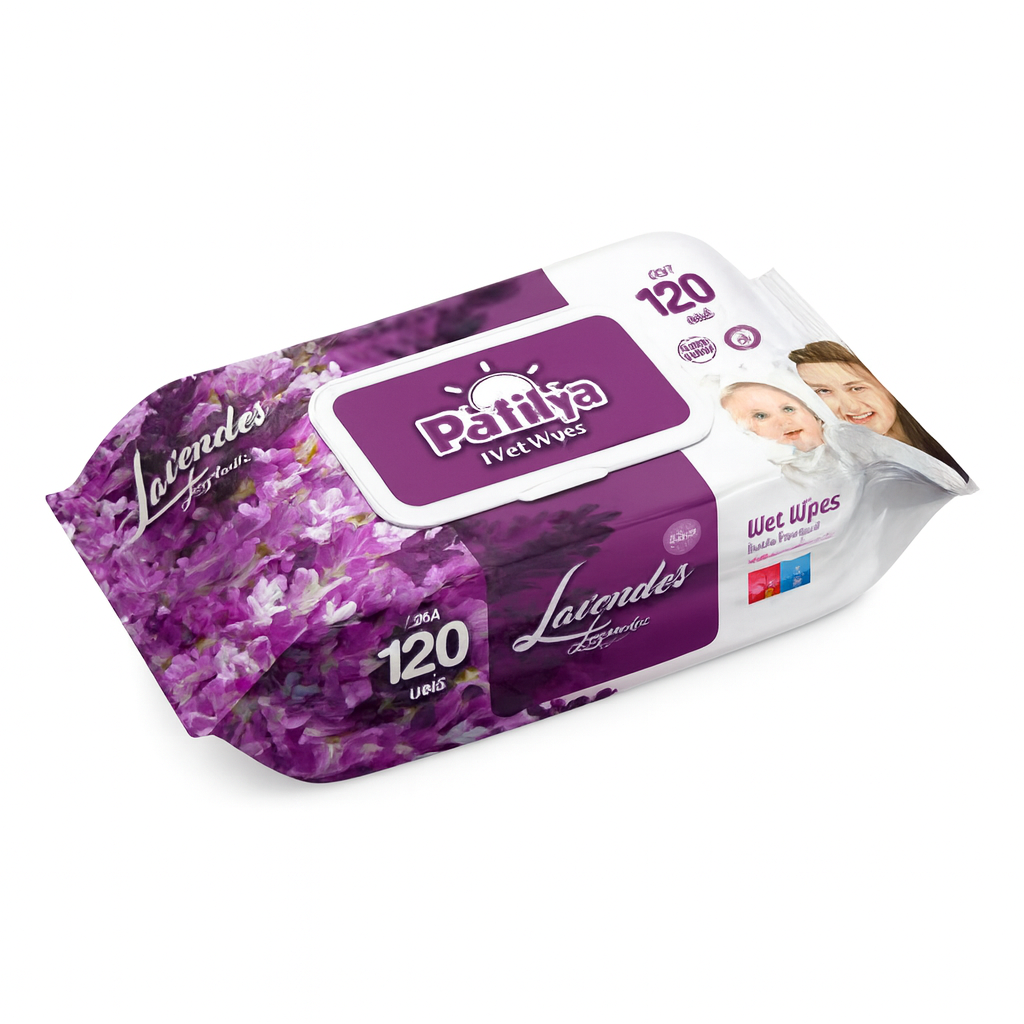 Servetele umede Pafilya, Lavender, 120 buc