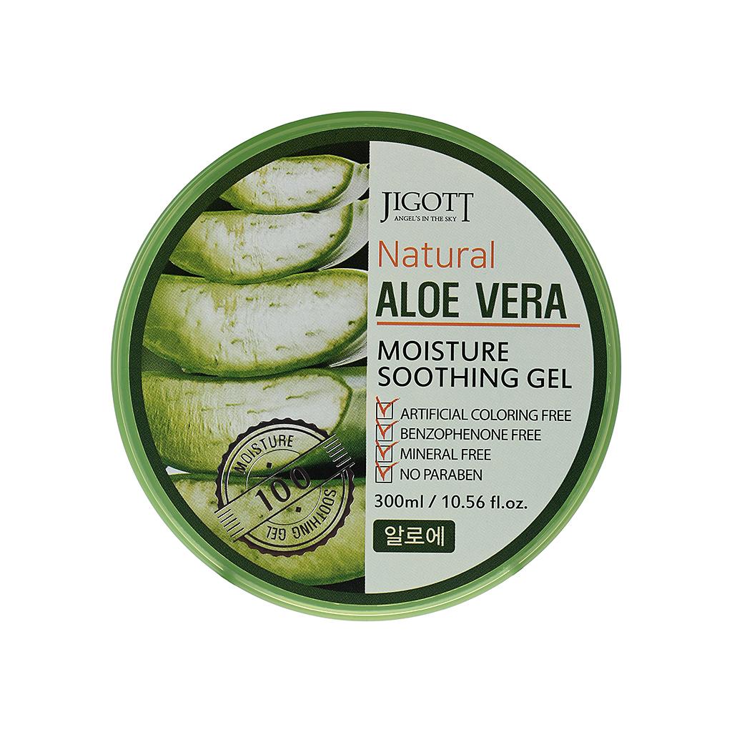 Jigott Gel hidratant cu extract Aloe Vera, pentru față si corp, 300 ml