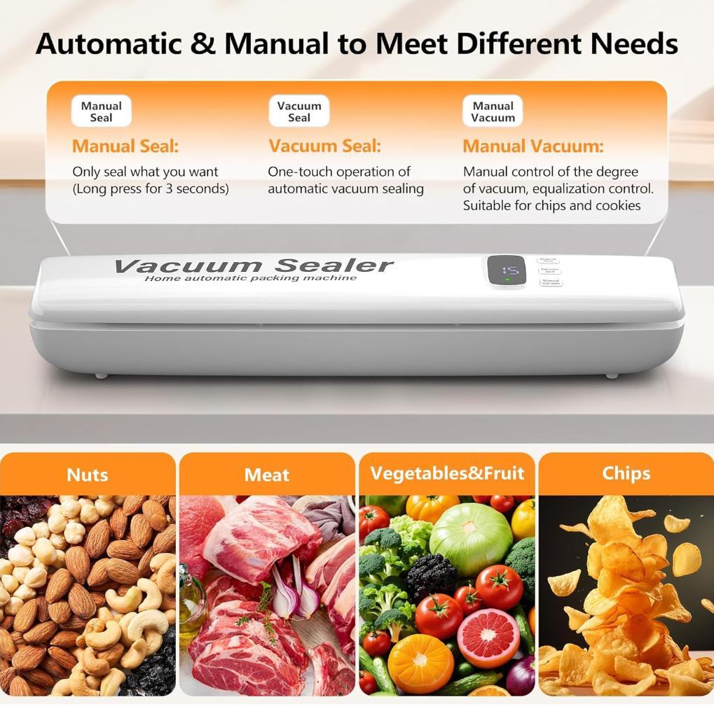 Aparat de vidat și sigilat alimente Vacuum Sealer automatic
