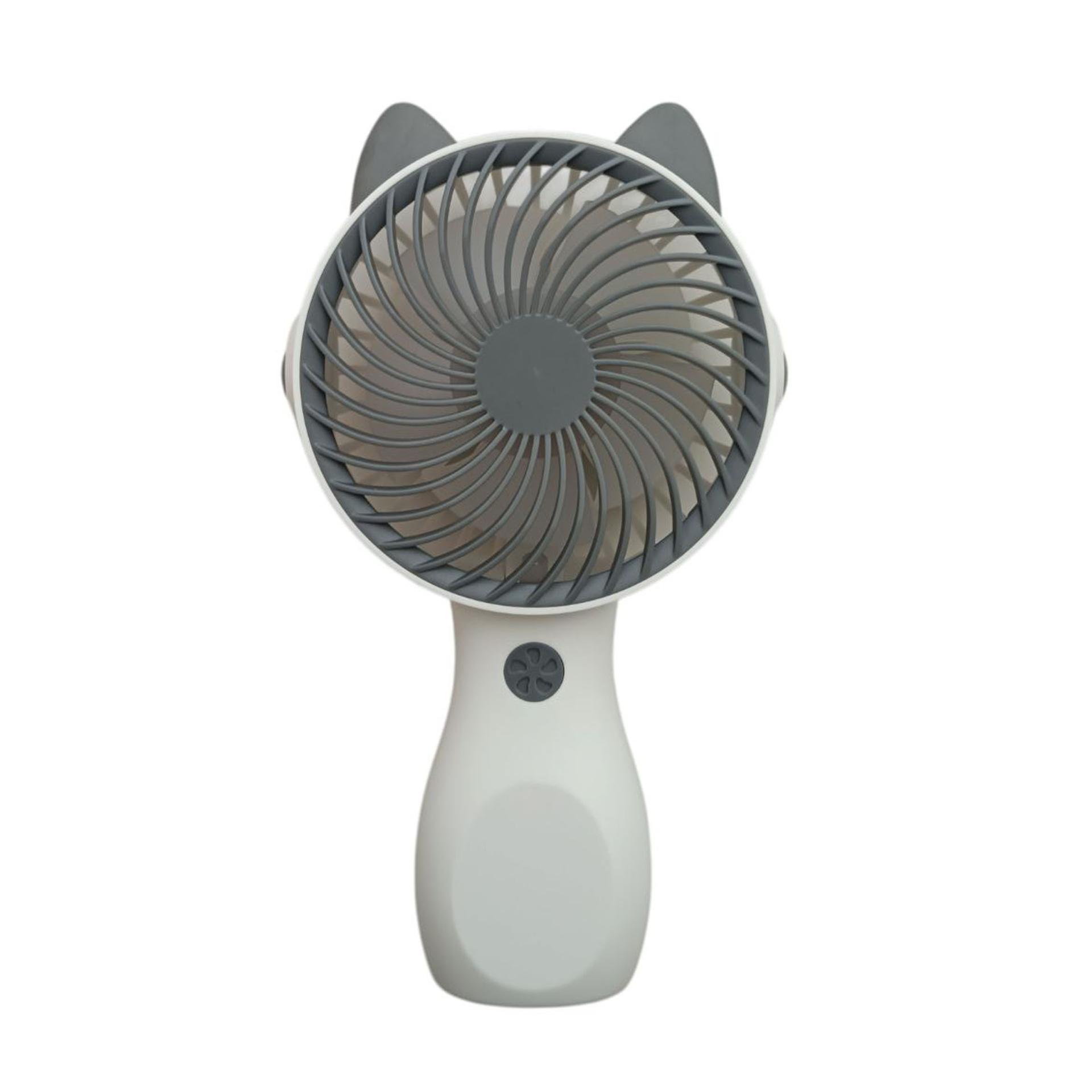 Ventilator mini, cu acumulator si iluminare  Pisicut (DD8141)