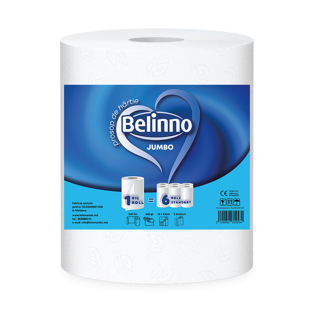 Prosop de hirtie Belinno Jumbo, 2 str.