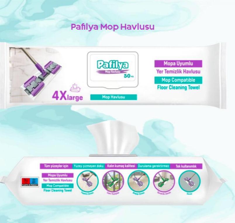 Servetele umede PAFILYA, pentru mop, 4XL, 50 buc