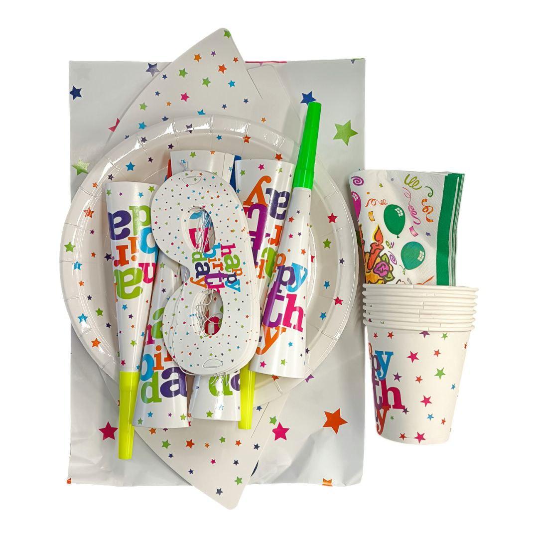 Set pentru aniversare, copii Happy Birthday 7x6buc