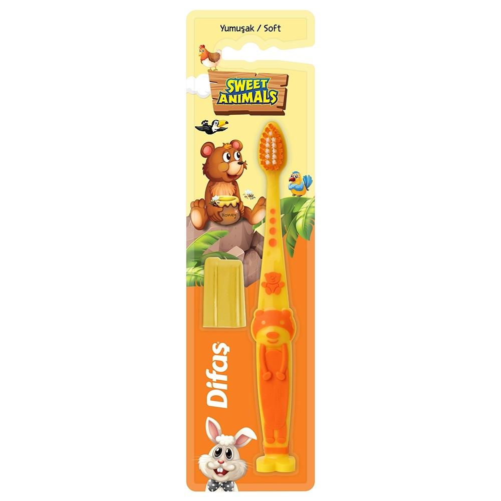 Perie de dinti pentru copii Sweet Animals Difas