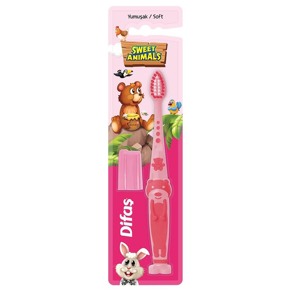 Perie de dinti pentru copii Sweet Animals Difas