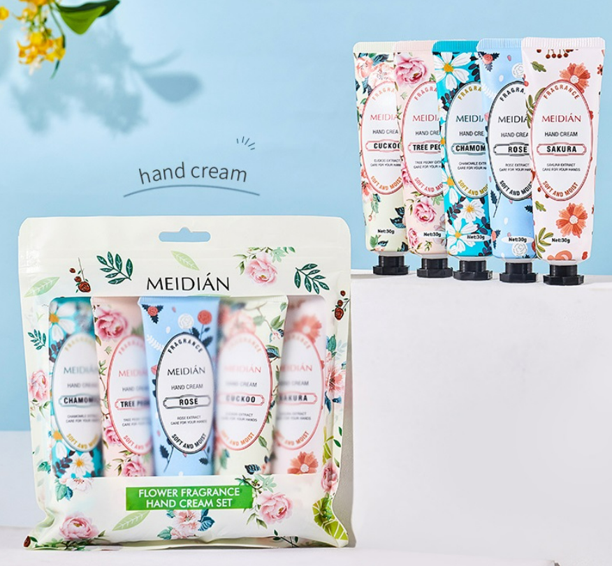 Set creme de maini 5 buc, floral, Meidian