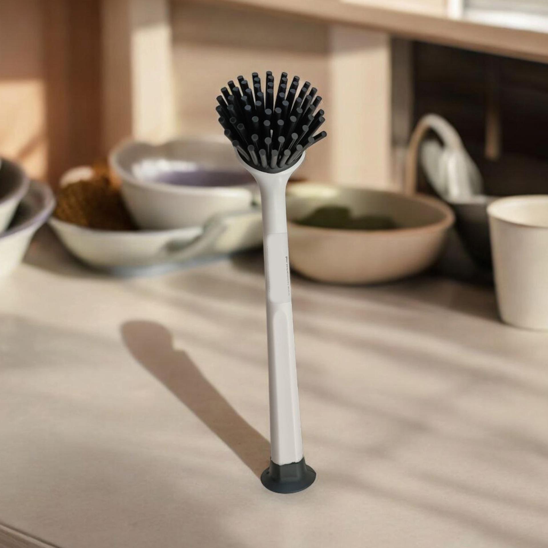 Perie de spălat vase din silicon cu ventuză DecoBella