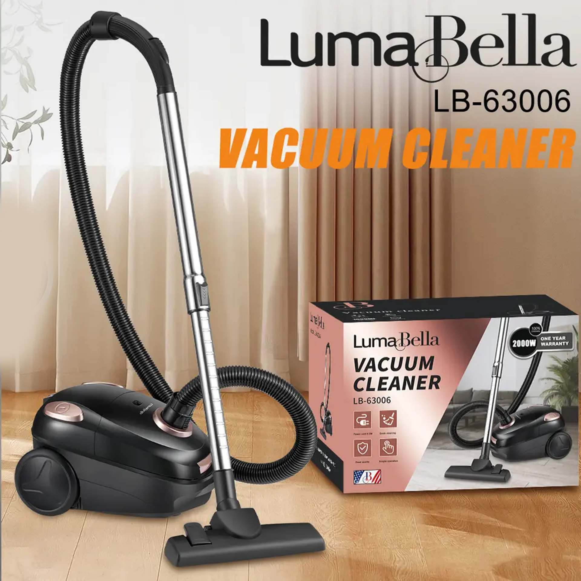 Aspirator cu sac 2000W LumaBella LB-63006