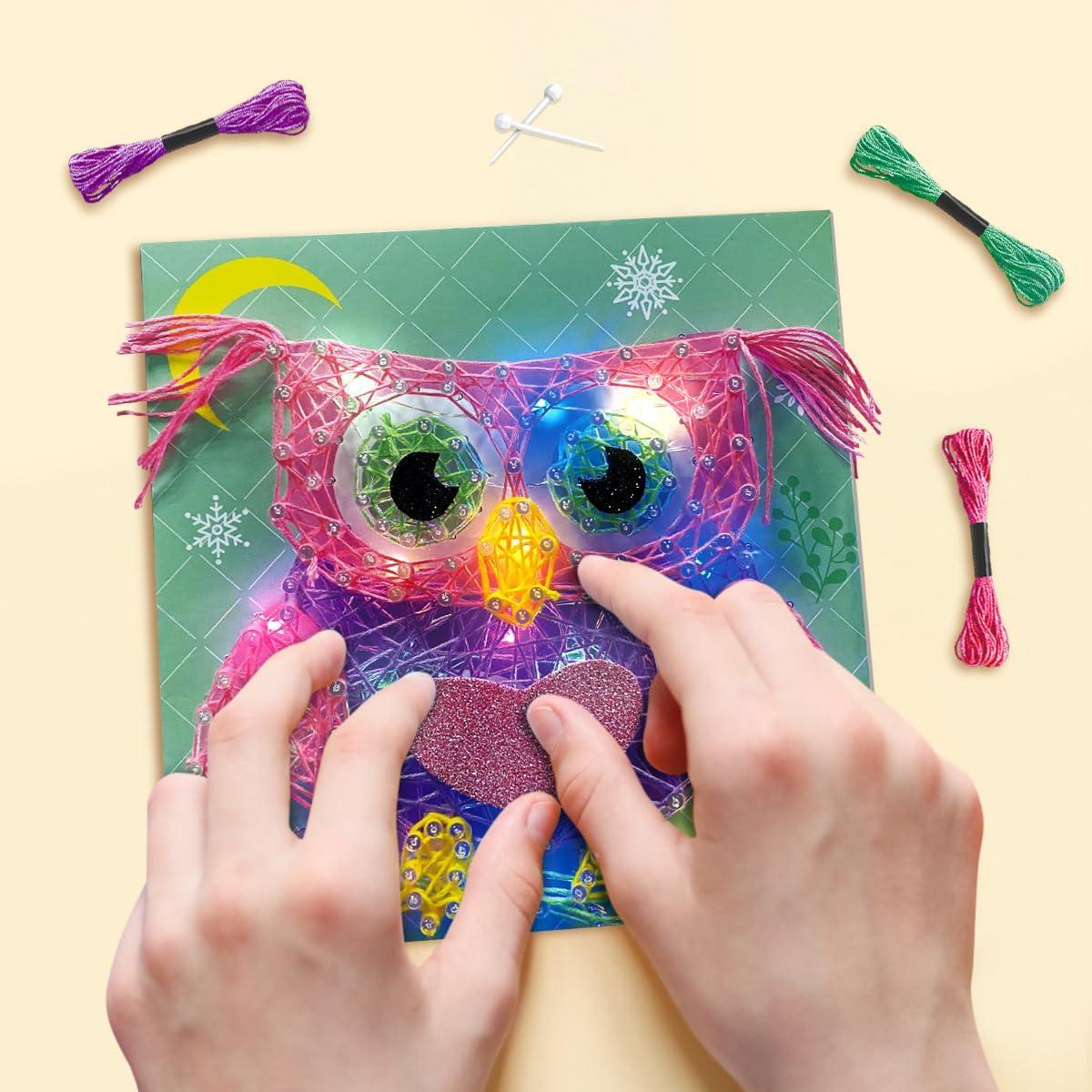 Set creativ cu ata "Bufnita", cu lumini LED si USB