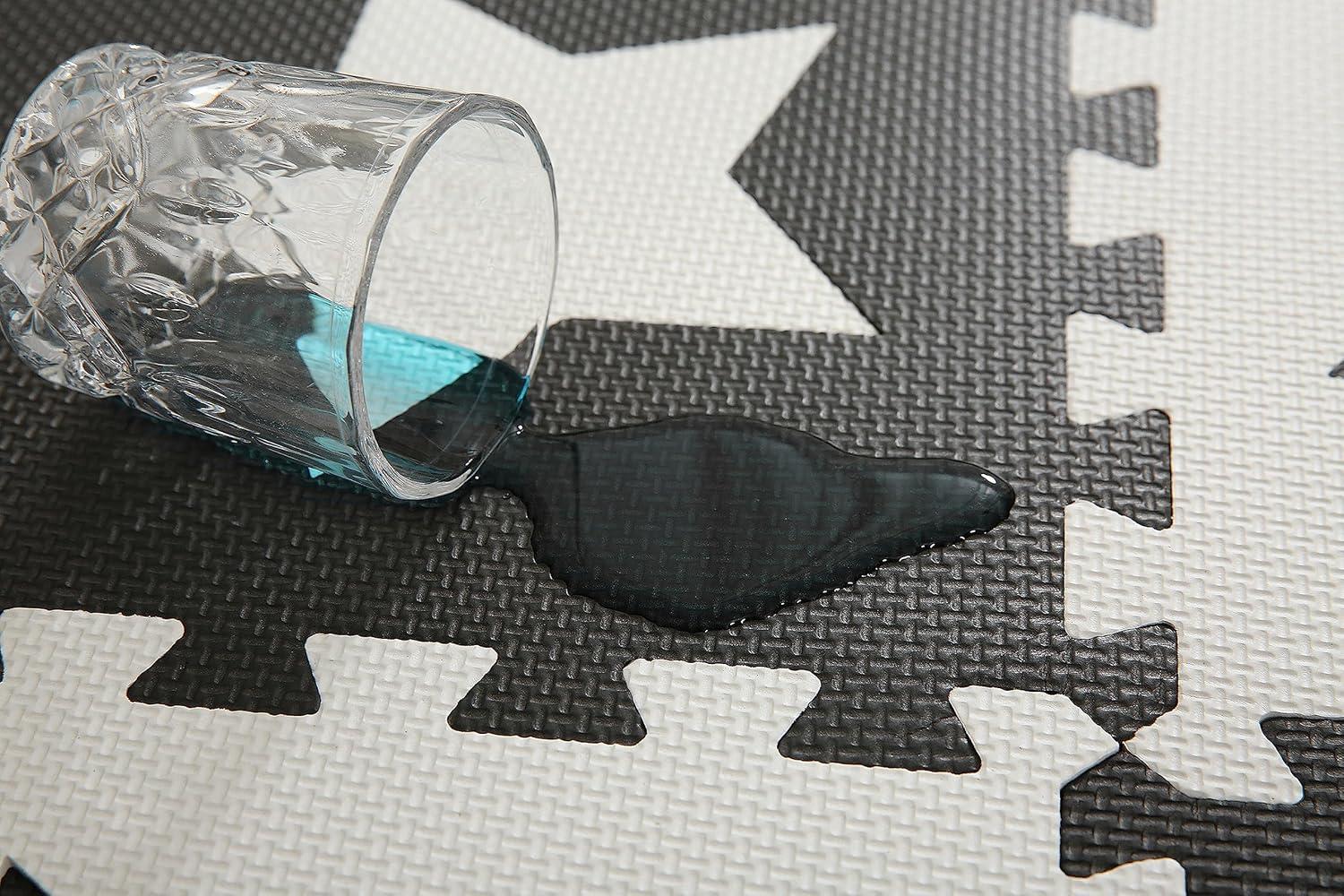 Covoras-puzzle Stea alb-negru 30х30х1cm