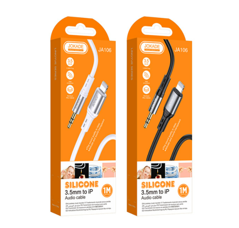 Cablu din silicon AUX-Lightning JA106 1m