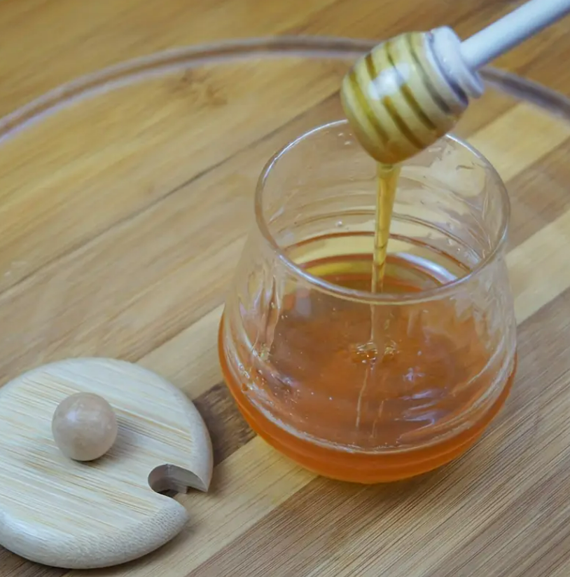 Borcan cu lingura pentru miere 300ml