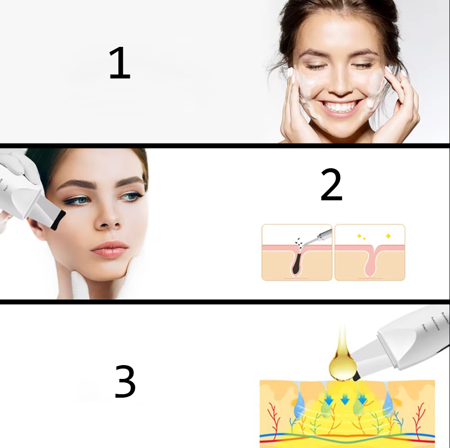 Dispozitiv de curățare facială cu ultrasunete