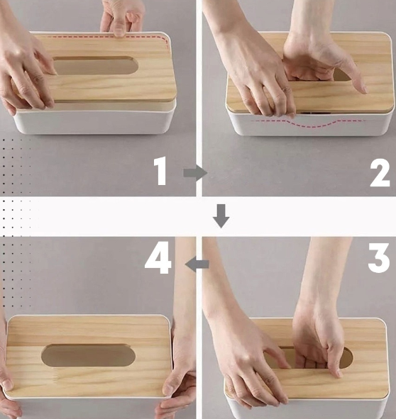 Organizator pentru servetele capac bambus