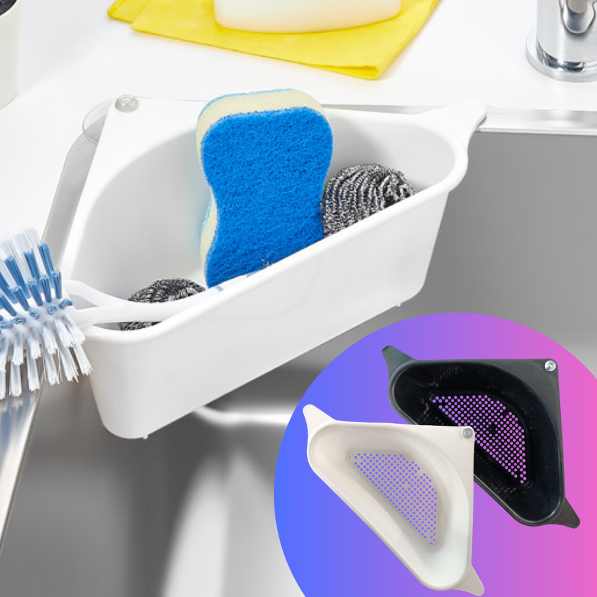 Organizator - coltar pentru chiuveta RedRose