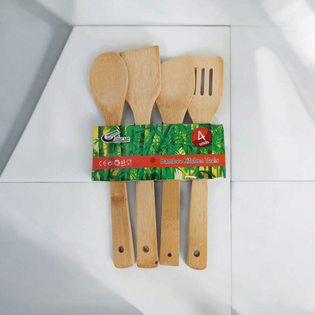 Set pentru bucatarie, de bambus, 4 buc