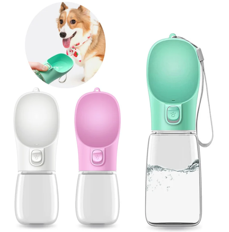 Sticla tip bol cu eliberare apa pentru hidratare caini sau alte animale de companie 350ml