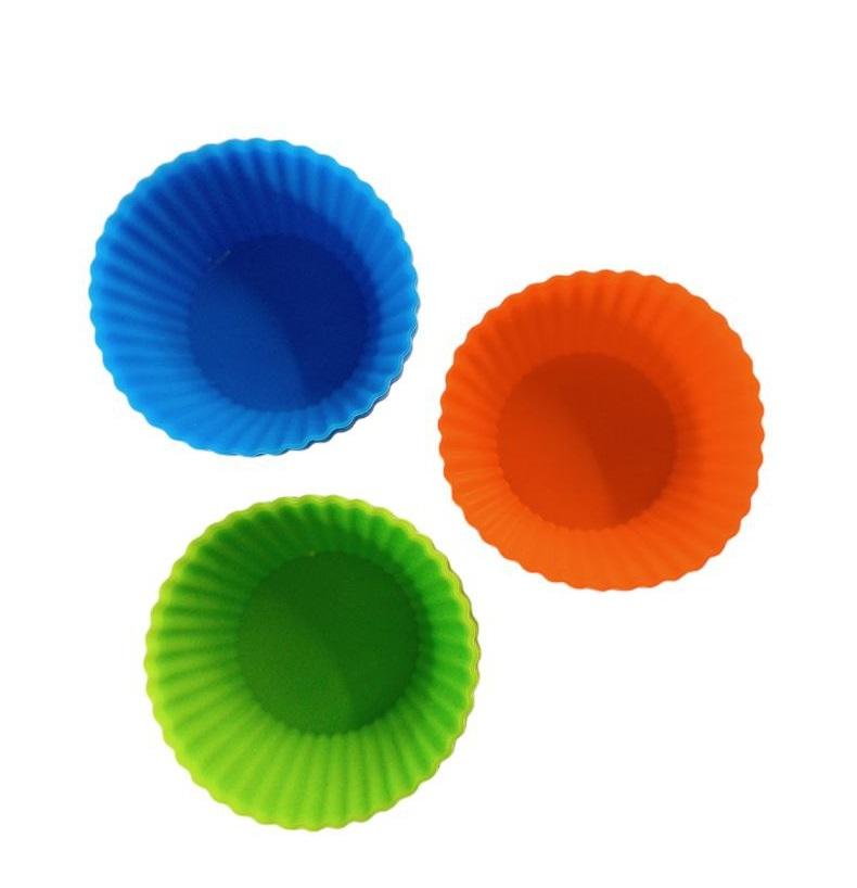 Set forme silicon pentru briose, rotunde 12 buc