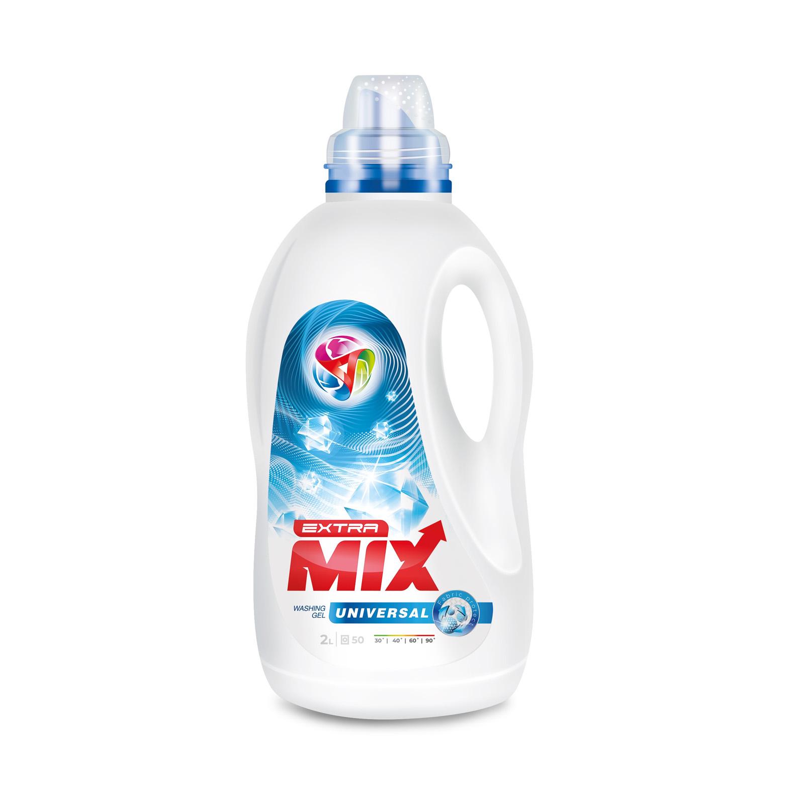 Extra Mix Universal 2 L / detergent lichid rufe albe si colorate