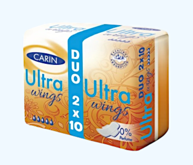Absorbante igienice Carin Ultra Duo Wings 20 buc