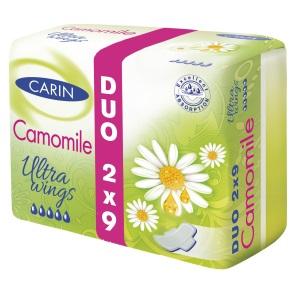 Absorbante igienice Carin Ultra Camomile Duo Wings 18 buc