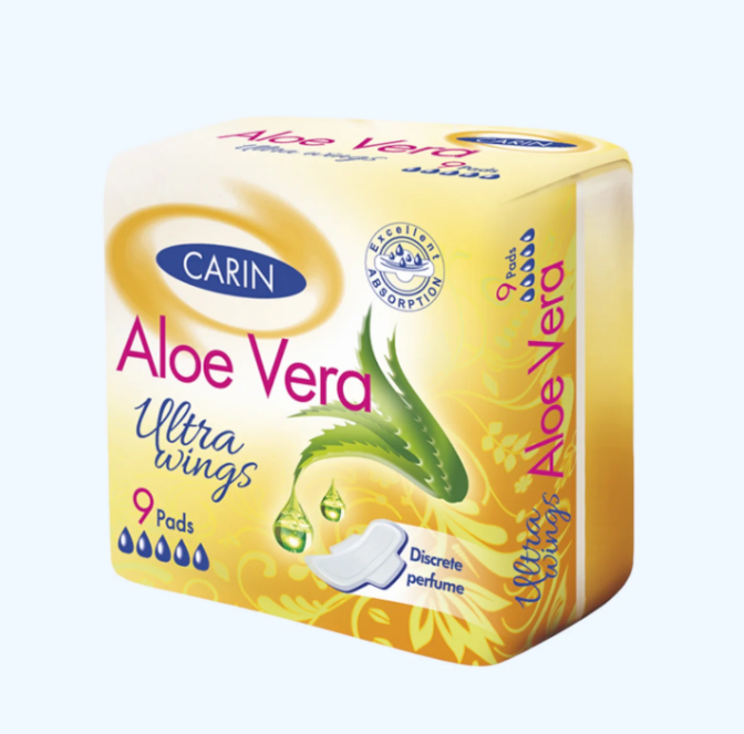 Absorbante igienice Carin Ultra Aloe Vera 9 buc.