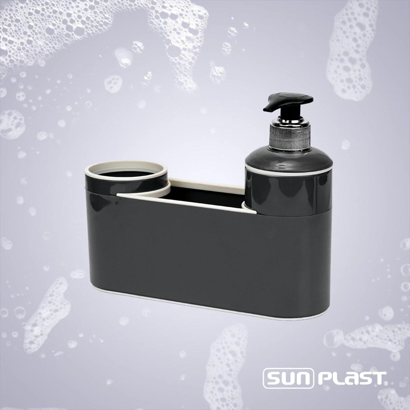 Dozator sapun cu organizator 3in1 250ml SunPlast