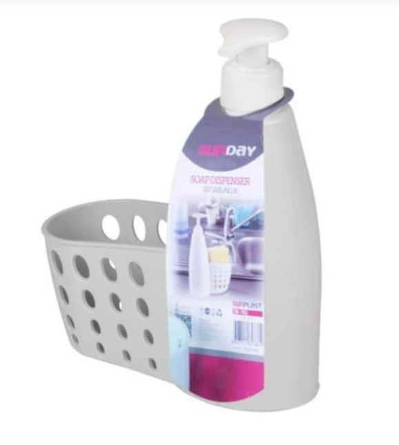 Dozator sapun cu husa burete 400ml SunPlast