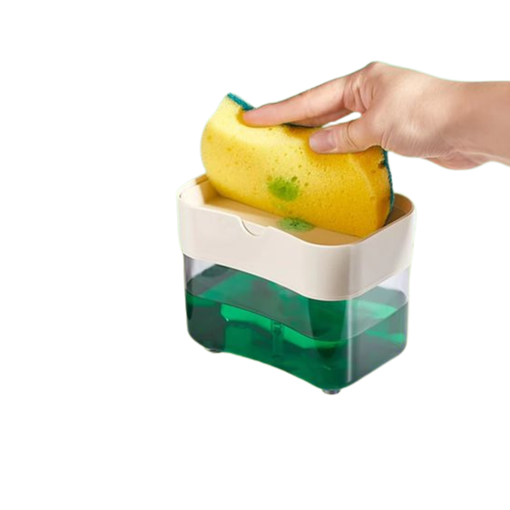 Dozator cu burete pentru detergent vase SunPlast