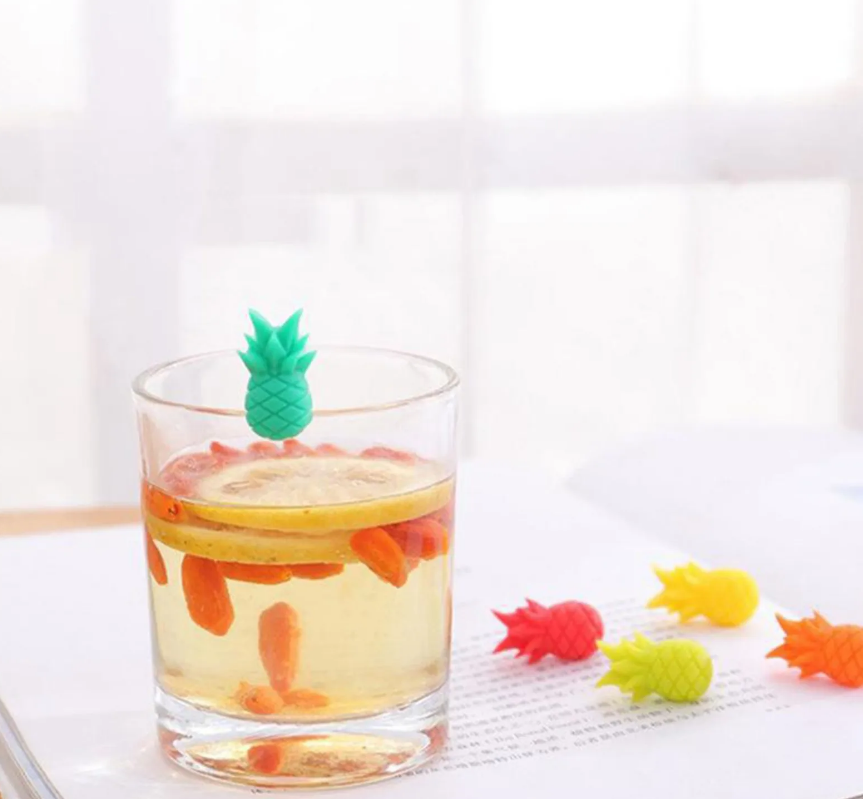 Indicatori personalizati pentru pahare 6 buc Ananas